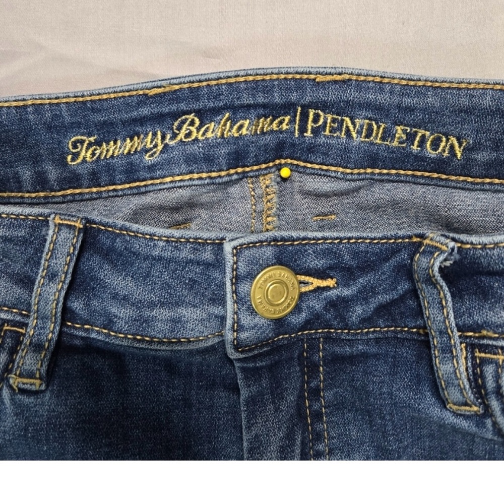 Tommy Bahama Pendleton Skinny Ankle Denim Jeans Womens 28x28 Patch Floral RawHem - Picture 6 of 12